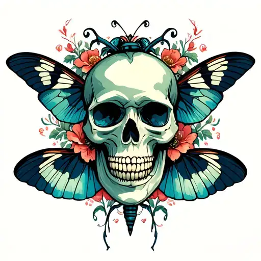 Skull And Moth