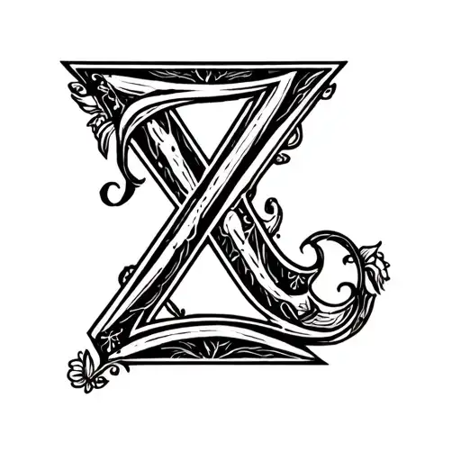 Z And B Letters Combined