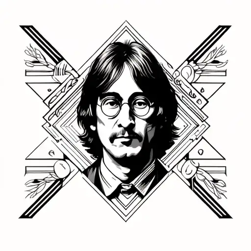 John Lennon En Geometric Form