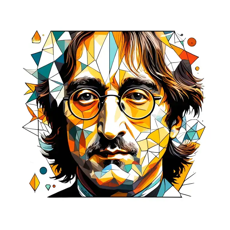 John Lennon En Geometric Form