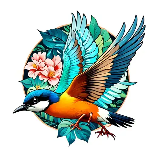 Paradise Bird Flying