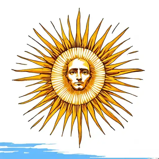 Sun Of The Flag Of Argentina Flag