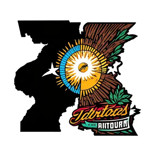 Interstate 70 And Missouri State Landmarks Merge The Two