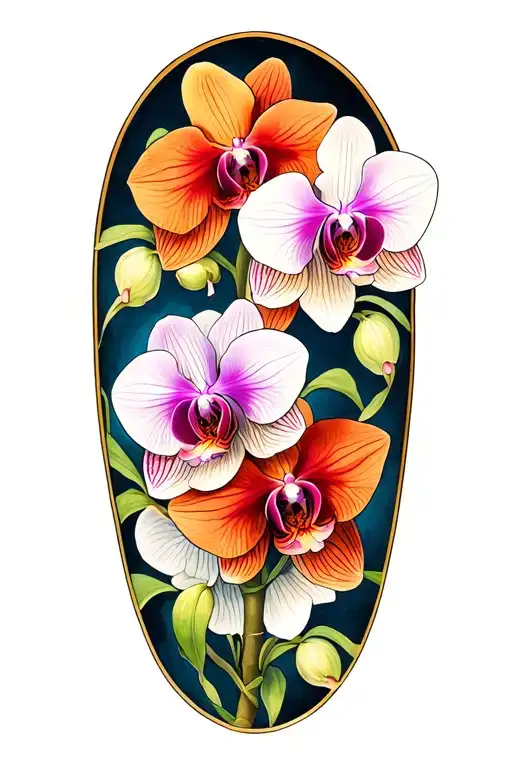 Orchids Music Notes El Greco Painting Inspired