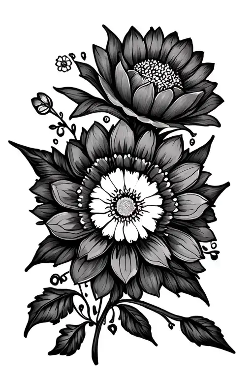 Flower Mandala Incorporating Elements