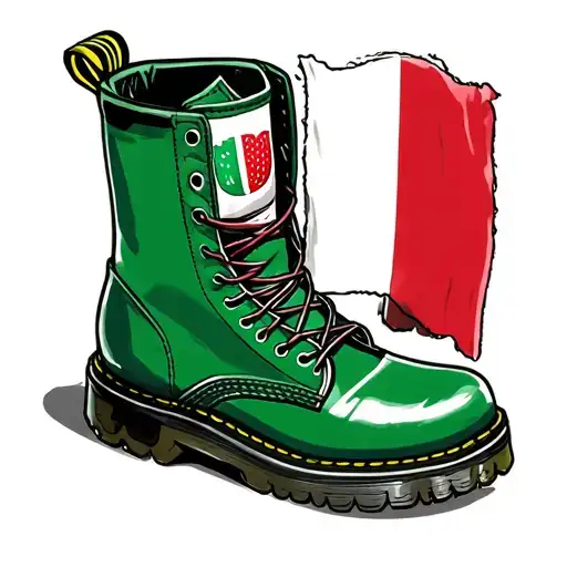 Italian Flag Boot