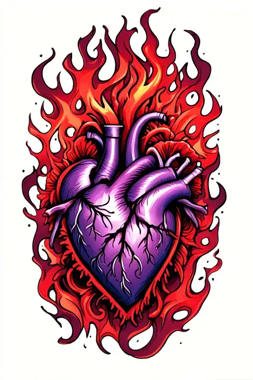 Red Heat And Purple Heart Intertwined