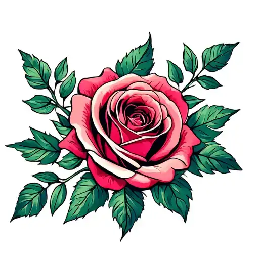 Roses On One Side Chest