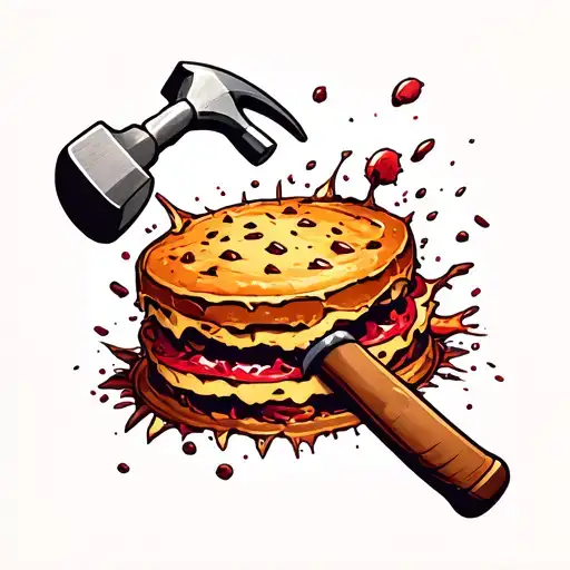 Torta Getting Smashed By A Ball Peen Hammer