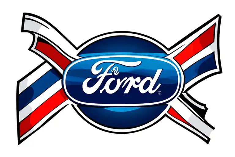 Ford Logo With A Scotland Flag