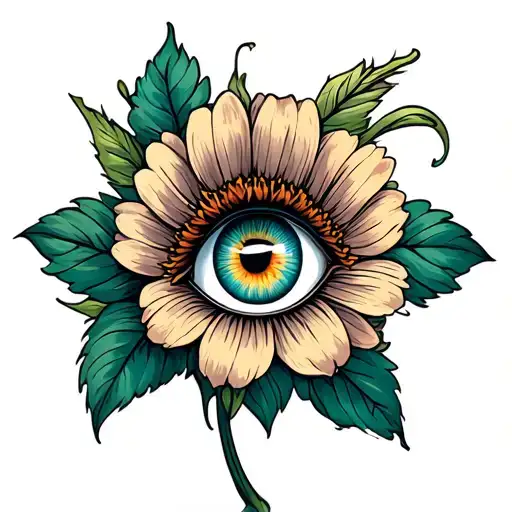 Flower With Opened Eye