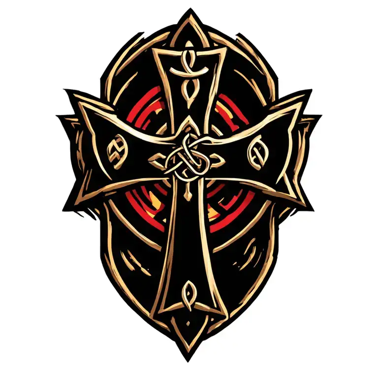 Celtic Cross With Usmc Insignia