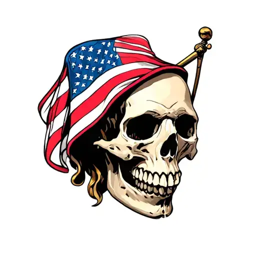 Skull With Flag Incorporated