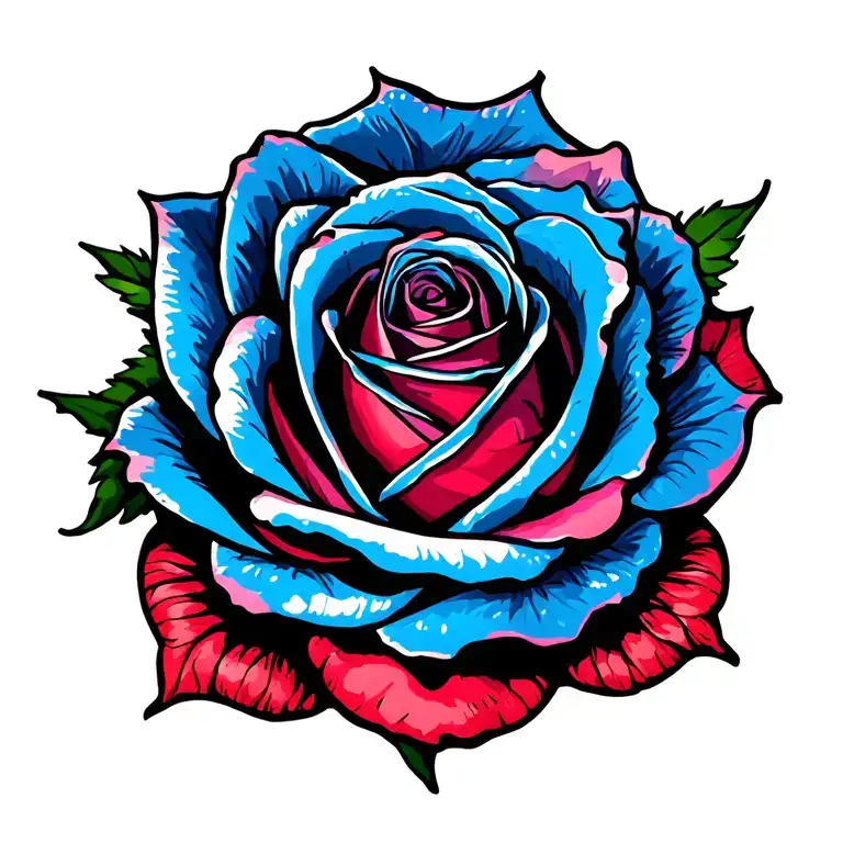 Blue Rose With A Name Intertwined Premtyk