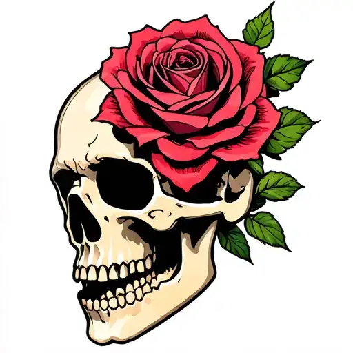 Dead Head With Rose