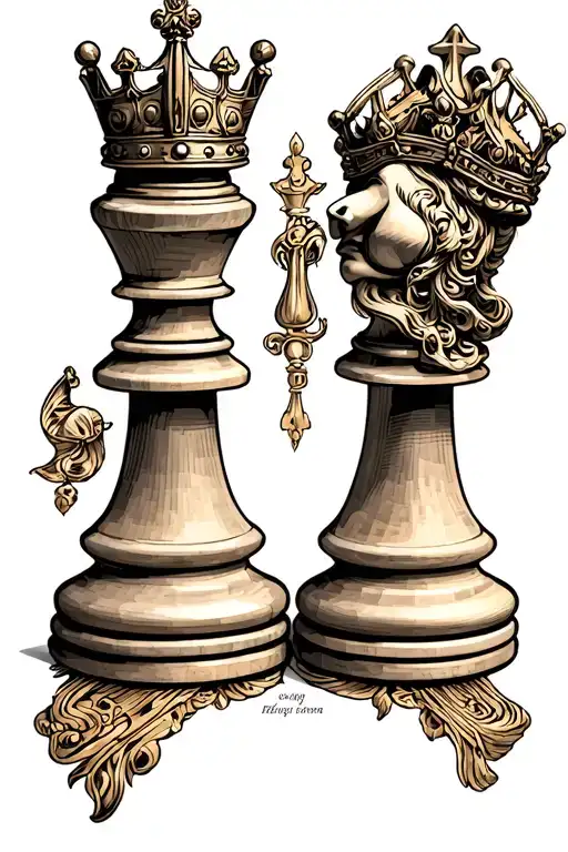 King And Queen Chess Piece