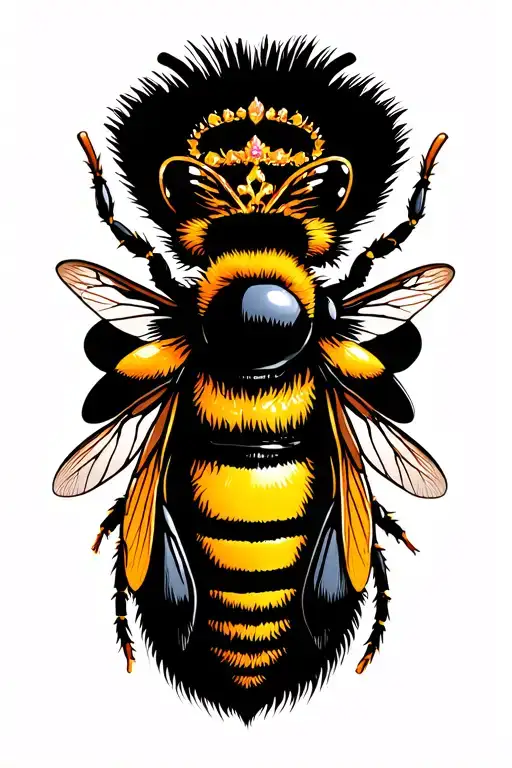 Yellow Jacket Queen Bee Markings As Band