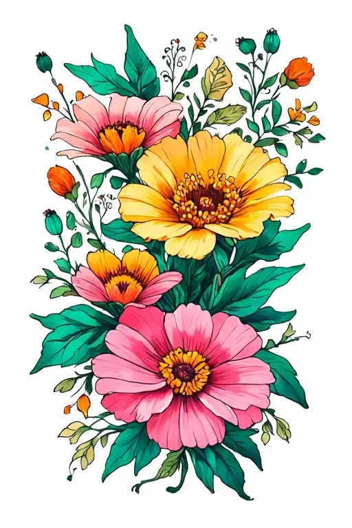 Wild Flowers Intertwined