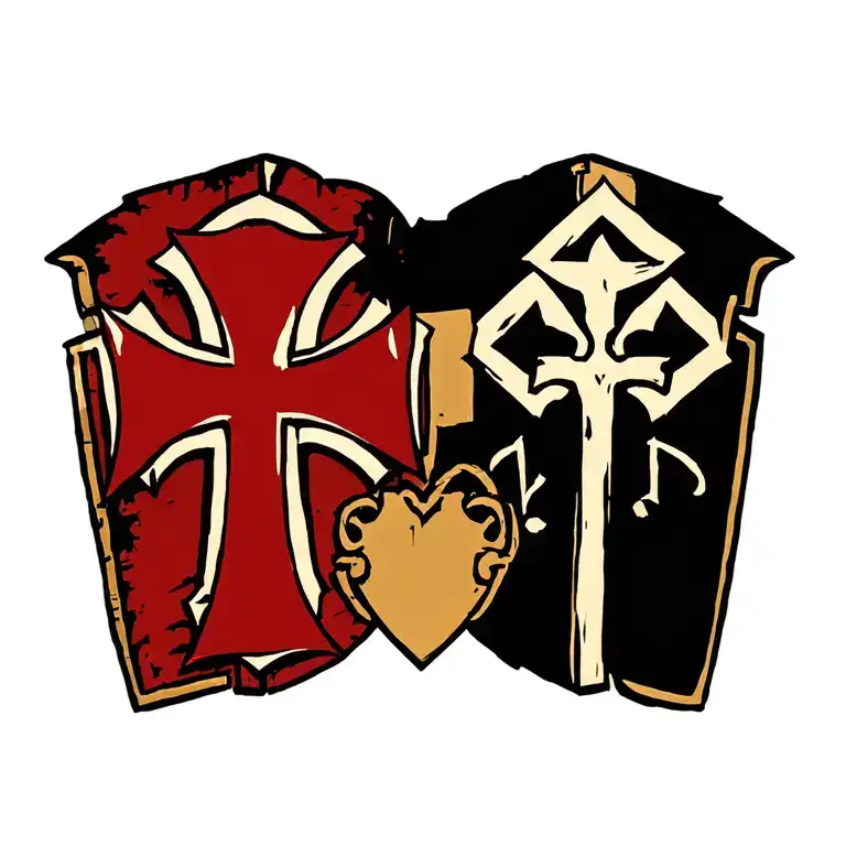 Jerusalem Cross Tattoo Design