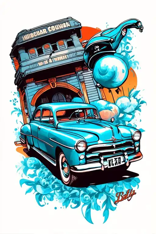 1950S Rockabilly Car Lucky