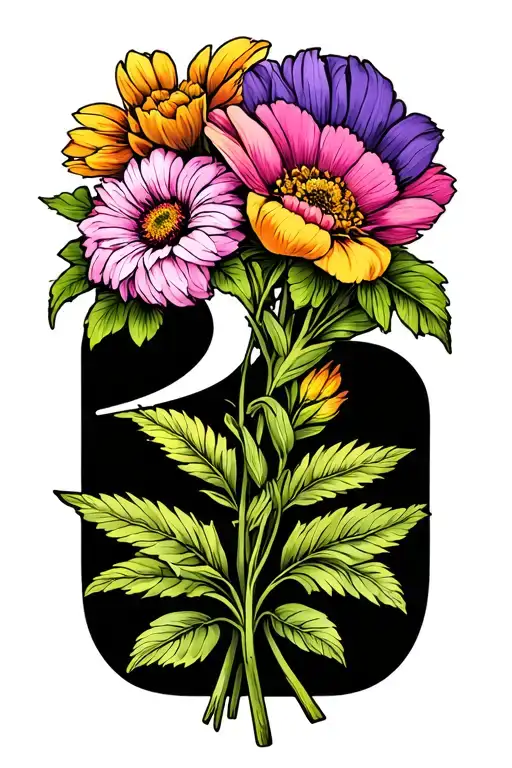 Birthflower Bouquet 2 May 2 December 1 July 1 February