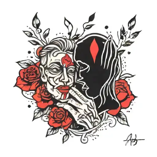 My Father Handprint And My Mother Lips