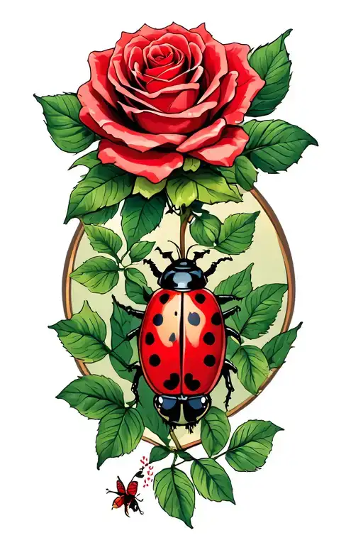 Roses Dragon Flys Forest Ladybug