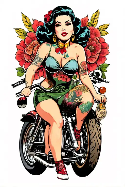 Pinup Girl Riding