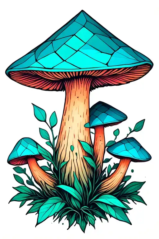 Psicodelic Geometrical Mushrooms
