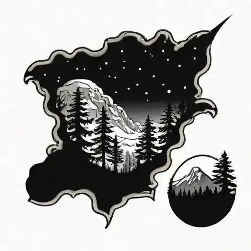 Mountain Trees Galaxy
