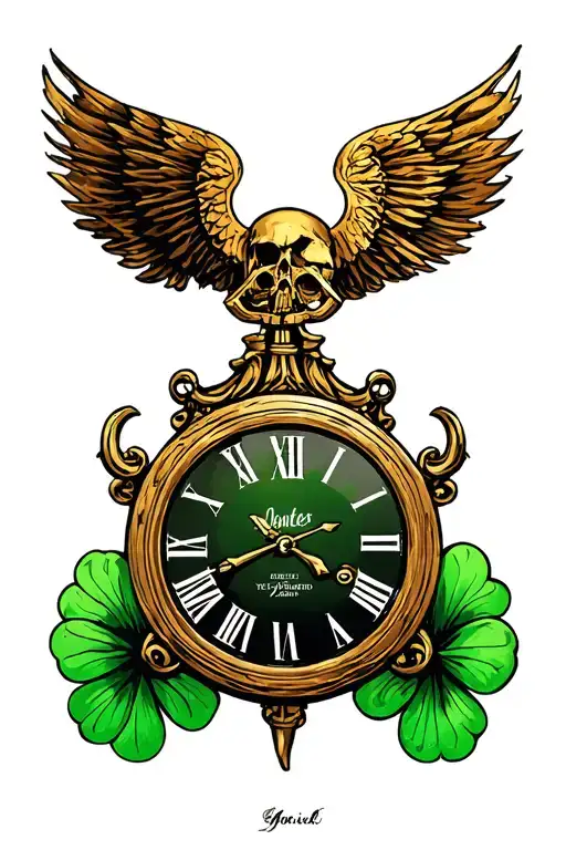 Luck Clover Justice Clock Time Heavy Metal