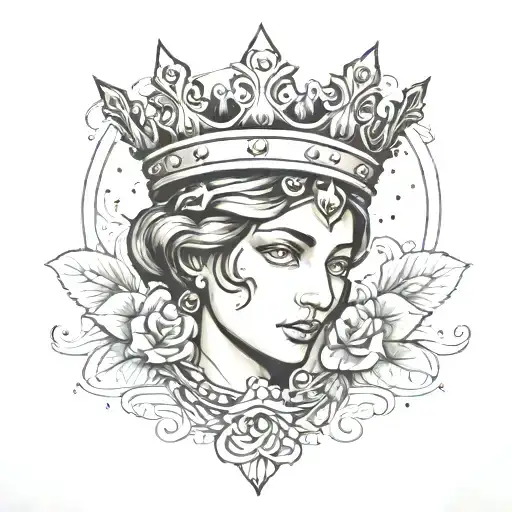 Athena's Face With A Crown
