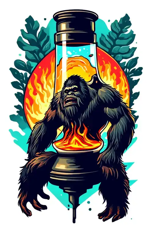 Lava Lamp With Bigfoot Tattoo idea