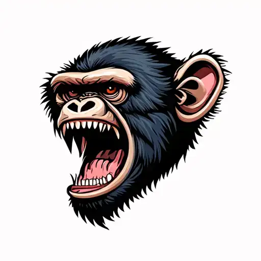 I Want A Design That Looks Like Its Sewed Mouth Ape Skl