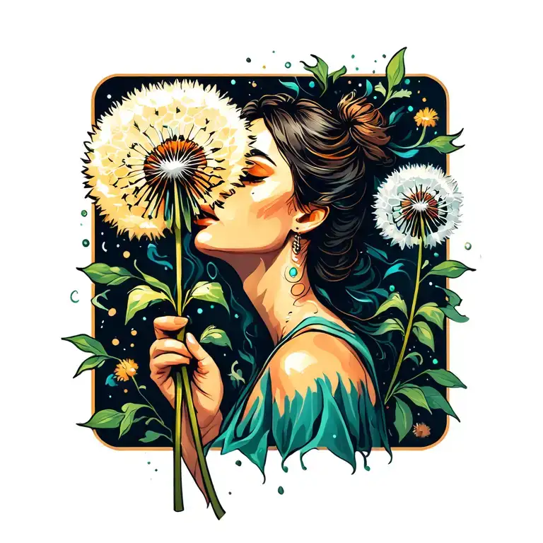 Dandelion Blowing