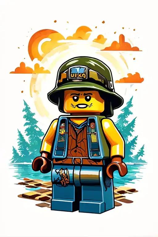 Travel And Legos Tattoo idea