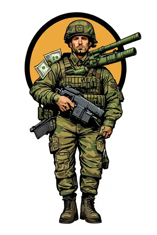 Army With Tanks And Money