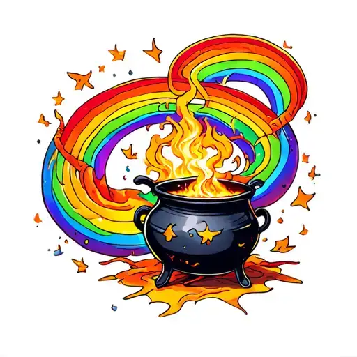 Rainbow And Cauldron