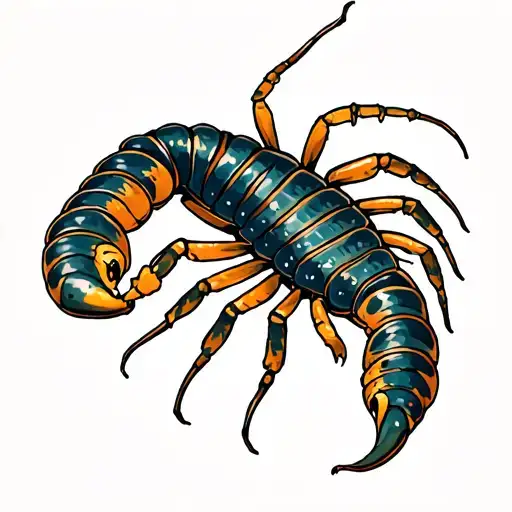 Centipede Wrapping Around Arm Sleeve