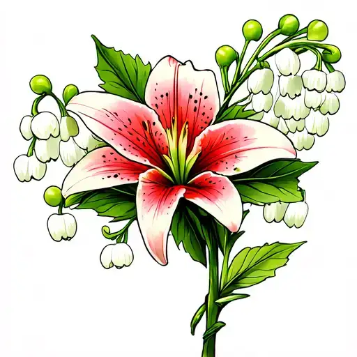 Lily Of The Valley And Hawthorn