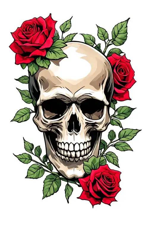 Skull And Roses