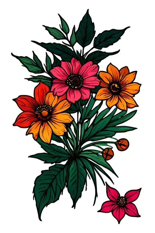 Feminine Hippie Style Objects Or Plants