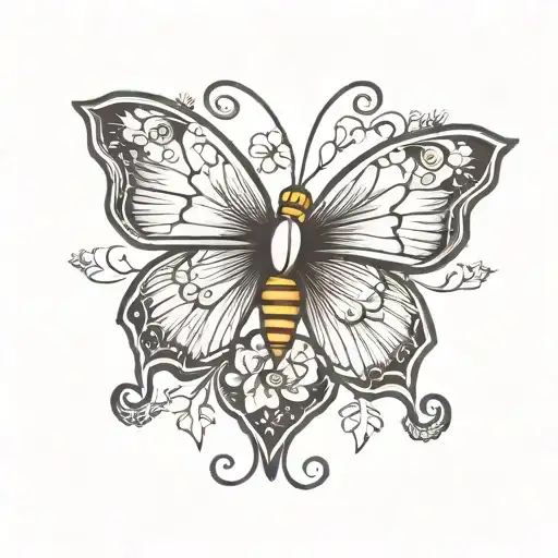 Diamond Shaped Like A Butter Fly With Petunia