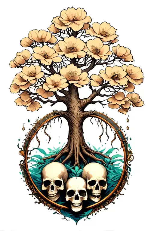 Tree Of Life And Skulls Instead