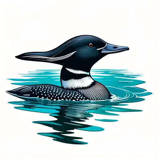 Loon Swimming