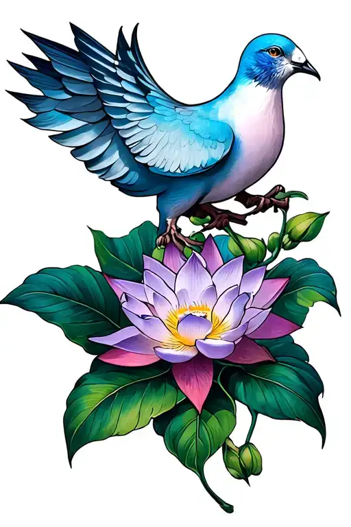 Dove Orchid And Lotus