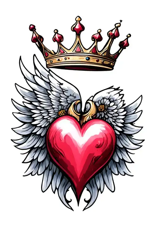 13 Heart Crown Wing