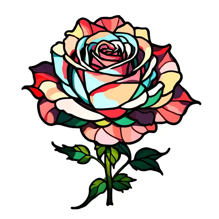 Stained Glass Rose