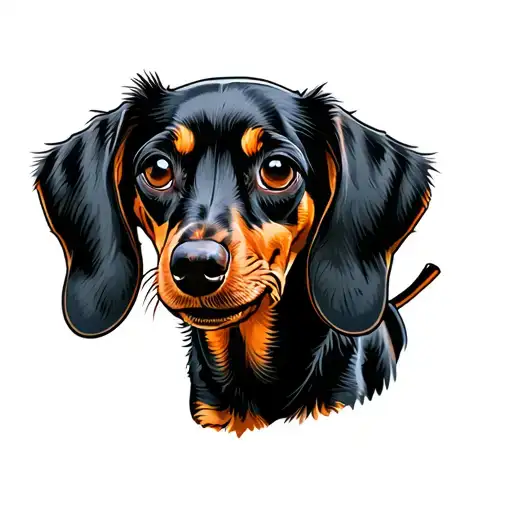 Dachshund Wearing 80S