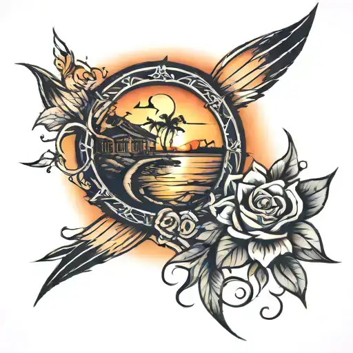 Sunset In The Background